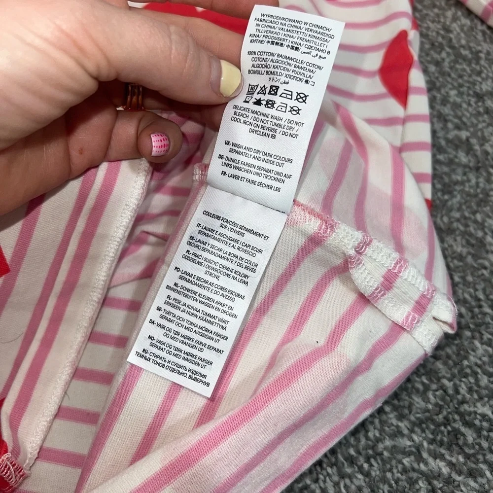 BODEN Fun Breton Dress in Poppy Red Stripe Heart